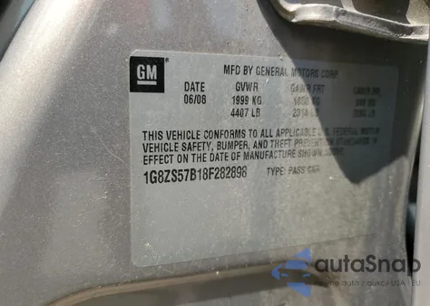 2008 Saturn Aura Xe from USA, damaged, VIN 1G8ZS57B18F282898